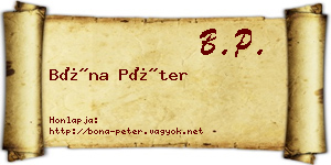 Bóna Péter névjegykártya